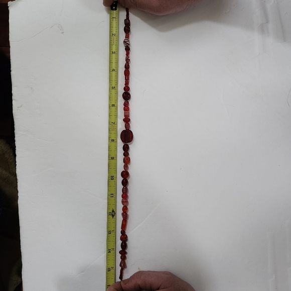 Red Glass Bead Chocker Necklace - Picture 9 of 9